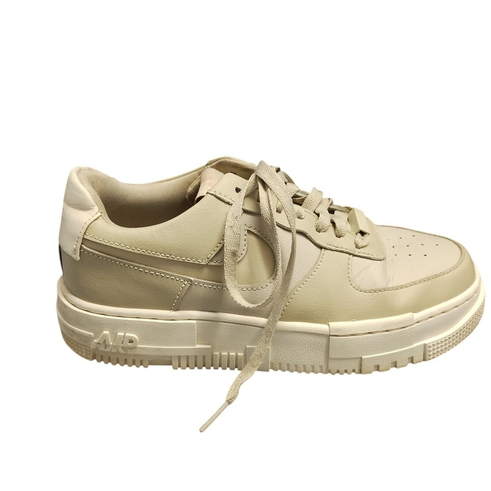 Nike Air Force 1 Pixel Sneaker Shoes Womens 8.5 Light Stone Lace‎ Up CK6649-104